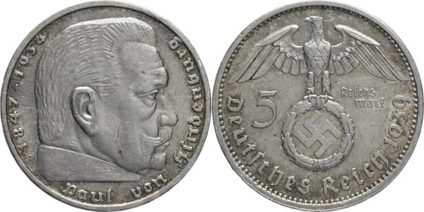 5 Reichsmark coin silver