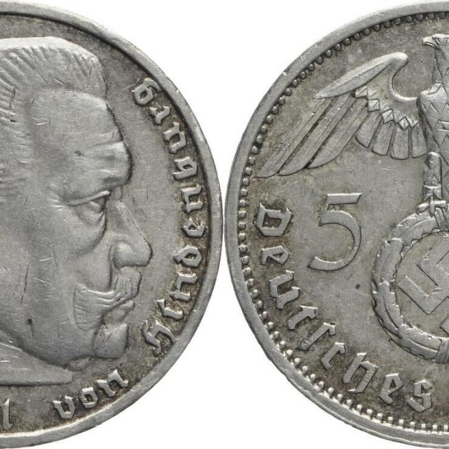 5 Reichsmark coin silver