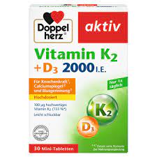 Doppelherz Vitamin K2 + D3 Tabletts 30 St., 13.1 g