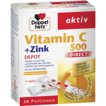 Doppelherz Vitamin C 500 + Zink + D3 Depot Direktgranulat 20 pcs, 32 g