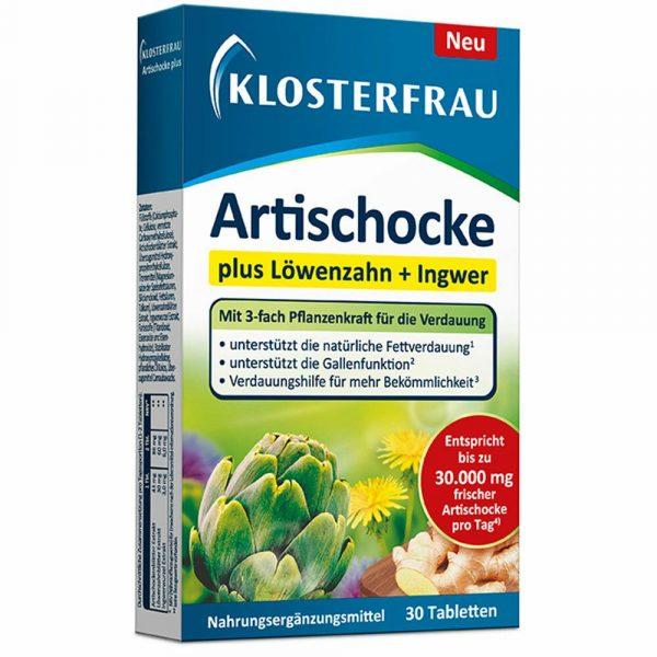 Klosterfrau Artichoke plus dandelion & ginger 30 pieces, 44.5 g